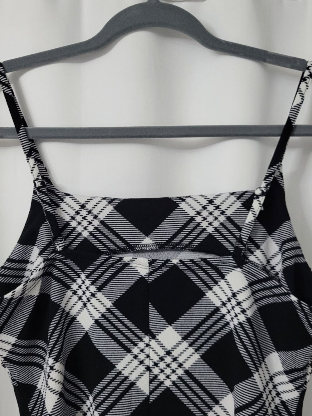 No Boundaries Black & White Plaid Bodycon Mini Dress - Picture 4 of 10